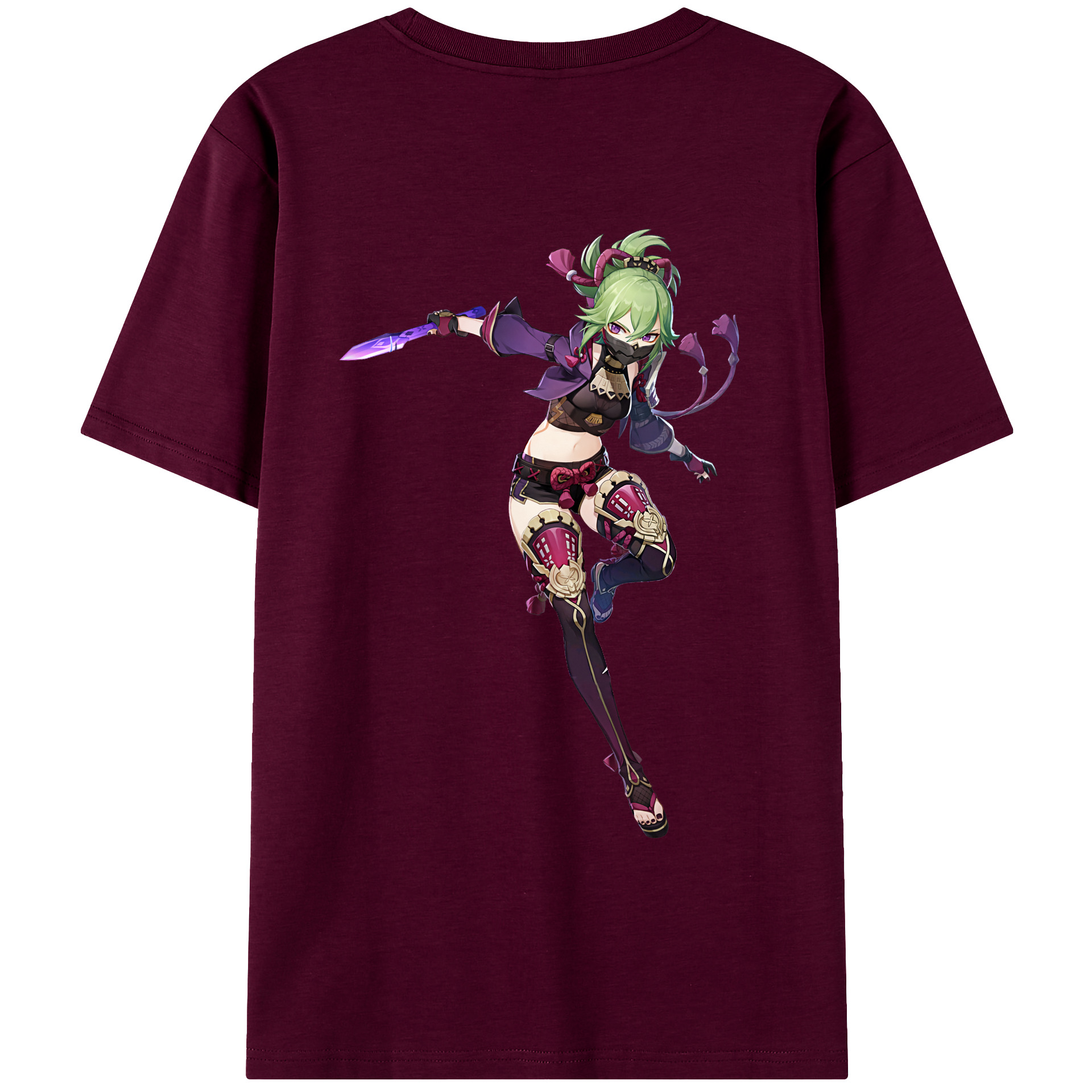 げんし神  久岐忍 くき しのぶ genshin Kuki Shinobu レディース半袖Tシャツ(バックプリント)
